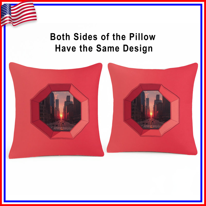Coussins décoratifs City Street Sunset, 20 x 20 pouces