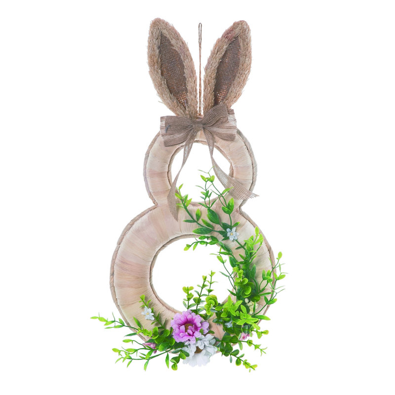 Easter Floral 2.36'' Easter Faux Mixed Assortment Wreath