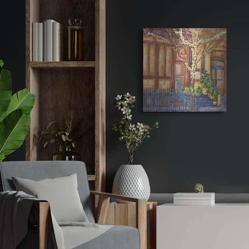 Red Barrel Studio® «Cafe Lalo» par Andrea Strongwater, art mural en métal, H 24 po x l 24 po