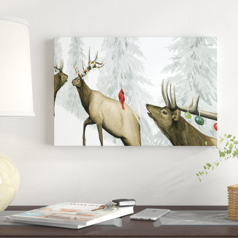 Festive Forest Collection D by Grace Popp - Wrapped Canvas Print, 30cm H x 46cm W