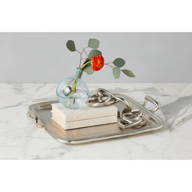 Vintage Metal Hotel Tray, 20" W x 18" D x 3" H
