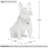 Winston 12" Gloss Ceramic White French Bulldog Sculpture-702797620