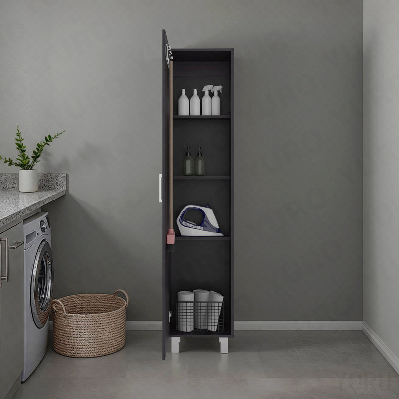 Wenge Storage Cabinet With Fixed Shelf