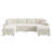 Brunella 121.3in Corduroy Sleeper Sectional Upholstered Sofa Bed With Storage Space-633114883