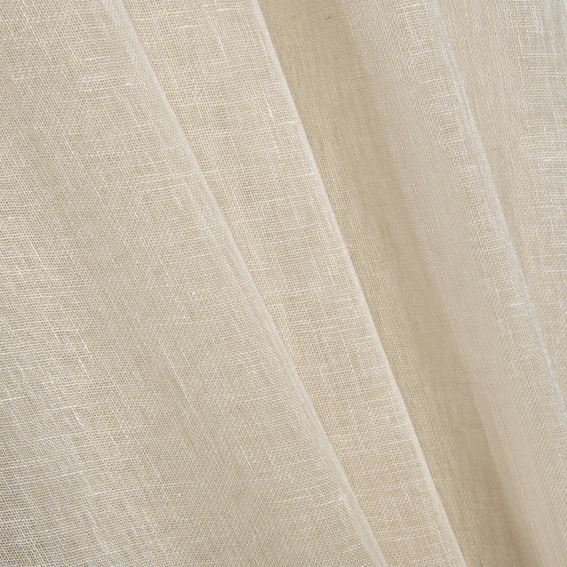 Larkin Linen Sheer Single Curtain Panel Panel, 52" W x 96" L, Oat Meal