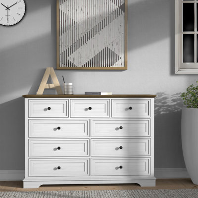 Cabinet Dresser Chest With 9 Drawers, Chest Of Drawers, Bedroom Dresser