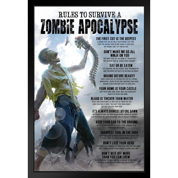 Trinx Rules To Survive A Zombie Apocalypse Horror Spooky Scary