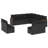  Garden Sofa Set Black