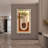Adjustable 3-Color Led Sandstone Wall Decor With Simulated Green Plants - 3D Art Sculpture, Glass Vase & Rabbit Statue, Remote Control Light Strips For Living Room, Bedroom, Hallway