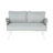 Steel Loveseat And Table, Off White+Grey-1627290702-1627290703