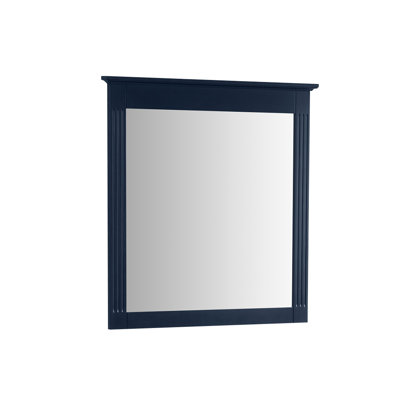 Modern 33'' H Bathroom Rectangular Solid Wood Framed Mirror