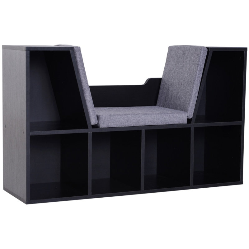 61cm H x 102cm W Engineered Wood Book Cabinet Bookcase, Black