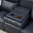 82''Wide Genuine Leather Power Reclining Sofa With Drop Down Table And 2 Cup Holders-1270745029