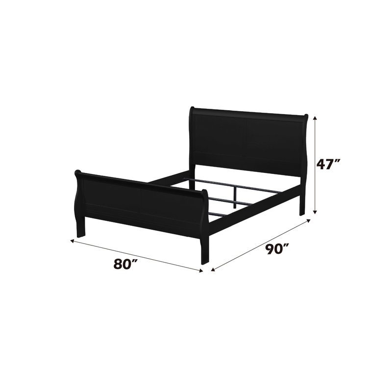 Très grand lit intemporel - Design classique pour un lit de style contemporain à profil bas