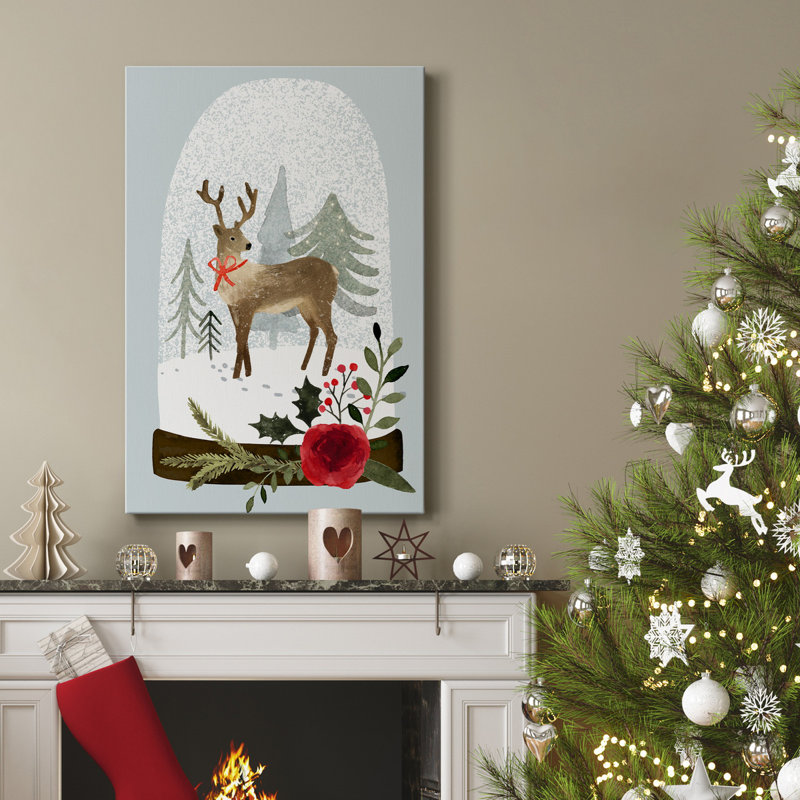 «Snow Globe Village Collection», toile tendue avec châssis de qualité supérieure B - prête à être accrochée