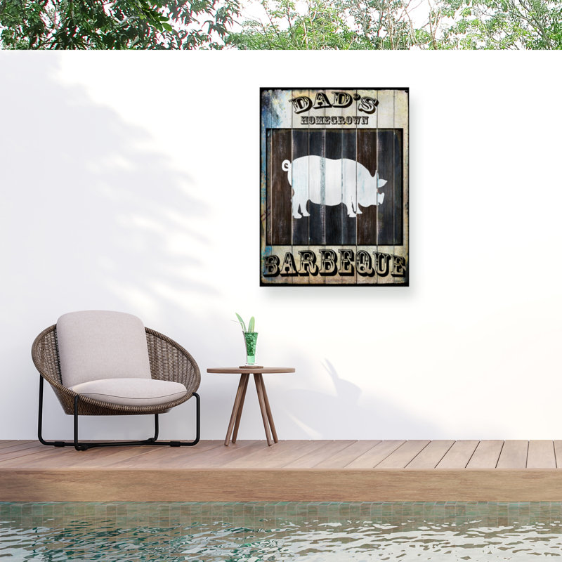 Toile d'extérieur LightBoxJournal «Dad's BBQ 2», H 19 po x l 14 po x P 1,5 po