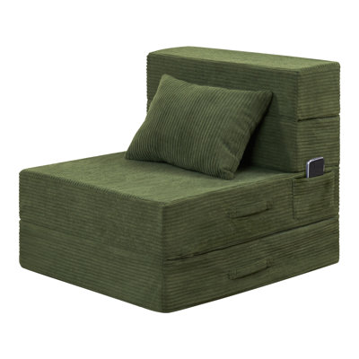 Extra Size Accent Chair Convertible To Sectional Or Sleeper