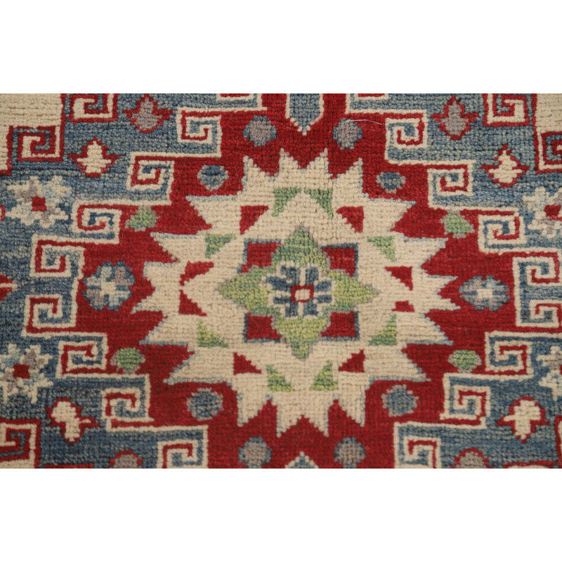 Geometric Kazak Oriental Area Rug
