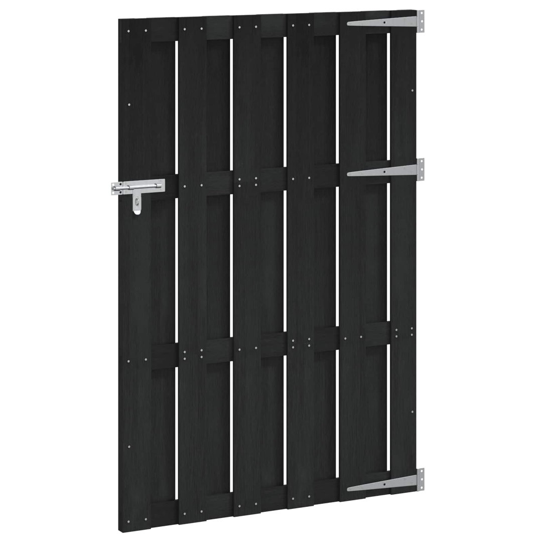Vidaxl Garden Gate 100 X 150 Cm WPC And Aluminium Black