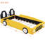 Lit plateforme jaune avec thème voiture de course et roues - sommeil confortable, sommeil relaxant-489501392