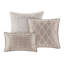 Ensemble de literie en jacquard luxueux en chenille, édredon en polyester, élégance taupe pour la maison