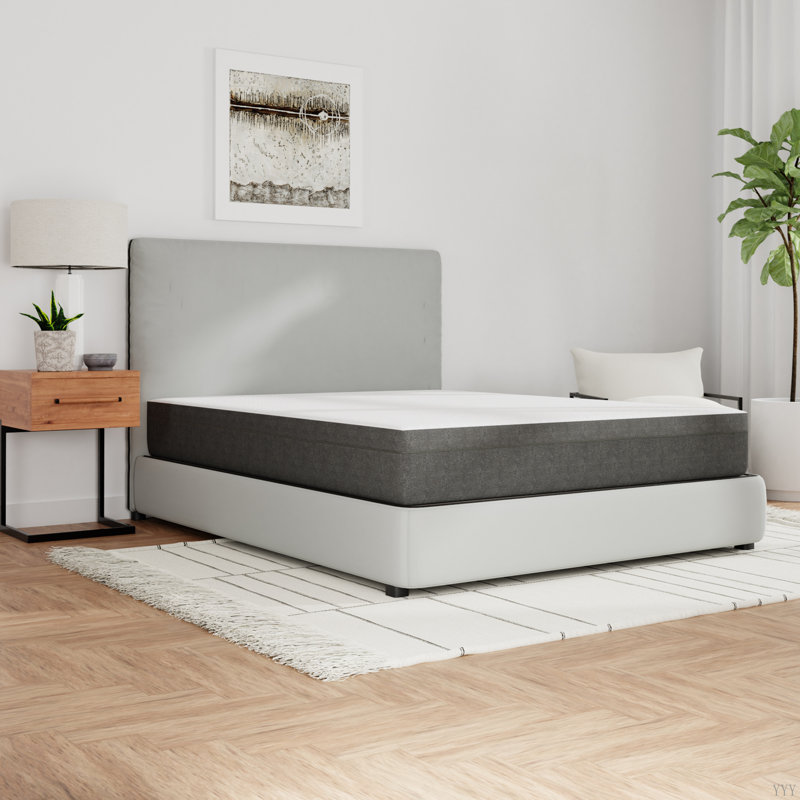 Matelas en mousse viscoélastique gélifiée 10 "avec support de bord et grille d'aération, Très grand lit
