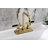 Kingston Brass Kaiser Two-Handle 3-Hole Deck Mount 4" Centerset Bathroom Faucet with Brass Pop-Up-95752642