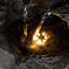 Outdoor Rock Fountain with Lights