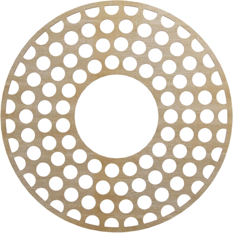 Médaillon de plafond en bois Fink, H 30 po x l 30 po x P 0,38 po, Hickory