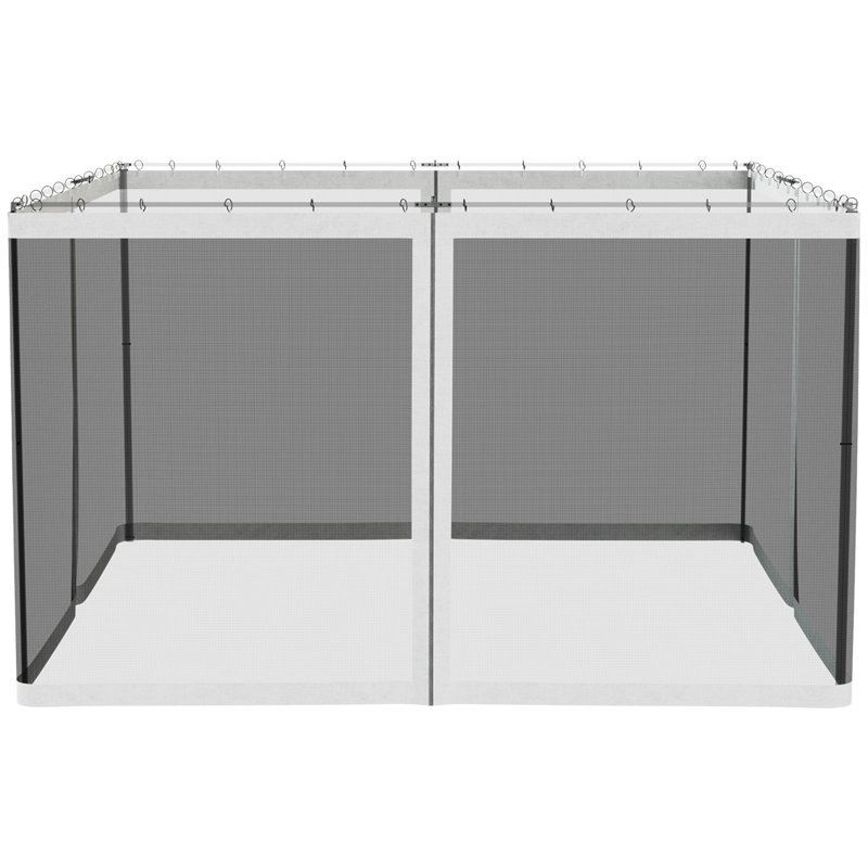Replacement Mesh Sidewall Netting For Patio Gazebos And Canopy Tents With Zippers (Sidewall Only)