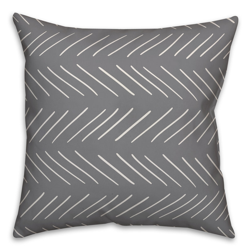  Housse et insert de coussin Modern Modern, 16 po x 1 po, Polyester / bourre en polyester, Jaune / blanc