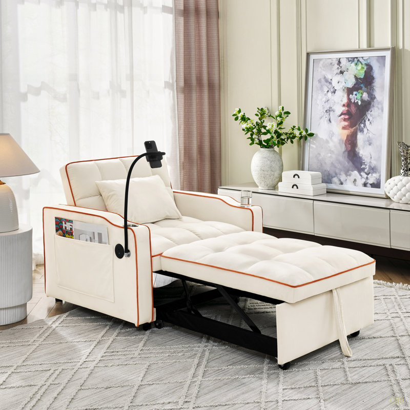 Canapé-lit convertible Canapé-lit Canapé-lit coulissant réglable Canapé-lit pliant multi-poches pour le salon Chambre petit espace, canapé-lit 3 en 1
