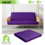 Housse pour canapé-lit réversible en tissu de polyester réversible avec fermeture à glissière 3 côtés-87758523-96484508