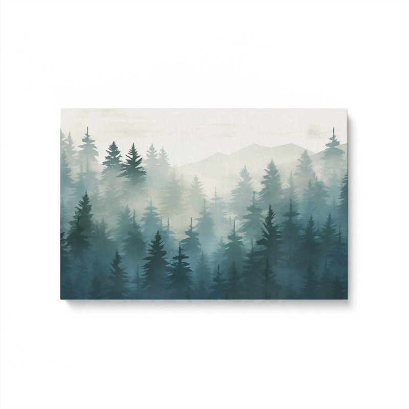 «Forest Mist», reproduction sur toile, Toile tendue, H 20 po x l 30 po x P 1,25 po