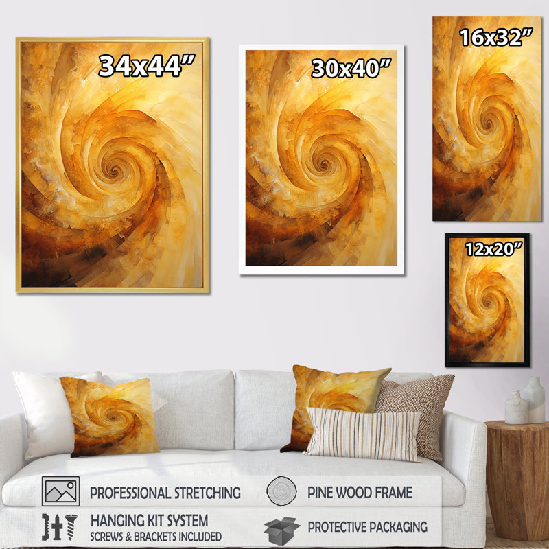 Harmonie harmonique - Spirales abstraites, impression d'art mural_106092, H 20 po x l 12 po x P 1 po
