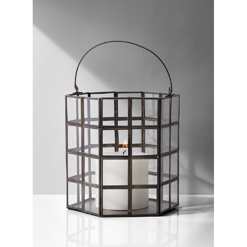 Lanterne en fer hexagonale
