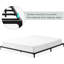 Structure de lit plateforme en métal de 6 pouces, lattes en acier robustes, rangement sous le lit
