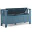 Banc de rangement pour hall d'entrée - Bleu côtier vieilli-1760680933