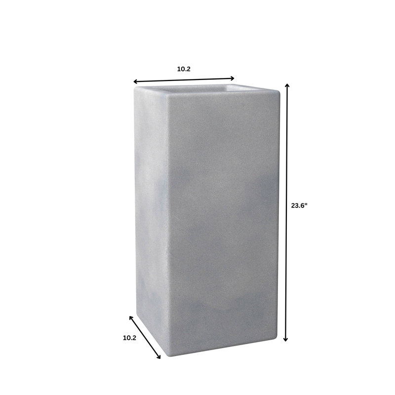 Tall Aged Concrete Fiberstone and MGO Clay Planter