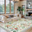 Tapis à motif floral Boho