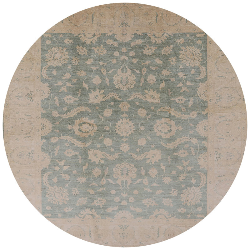 Tapis vert / brun Malte Malte, Rond 8 pi