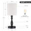 Lampe de chevet en nickel brossé 16,6 "avec prise USB et prise Cearra-2126514969