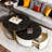 Round Nesting Coffee Table With Fluted Design And Drawers-1353040224