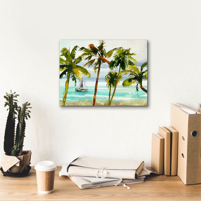 «Enchanted Beach» par Jean Plout, art mural sur toile, H 12 po x l 16 po x P 0,75 po