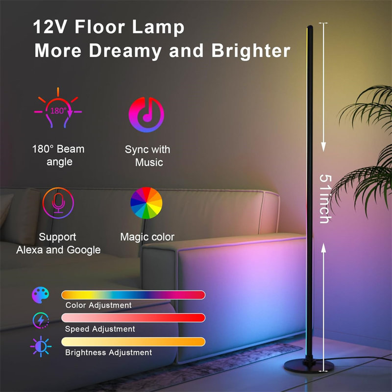 130cm Matte LED Column Floor Lamp