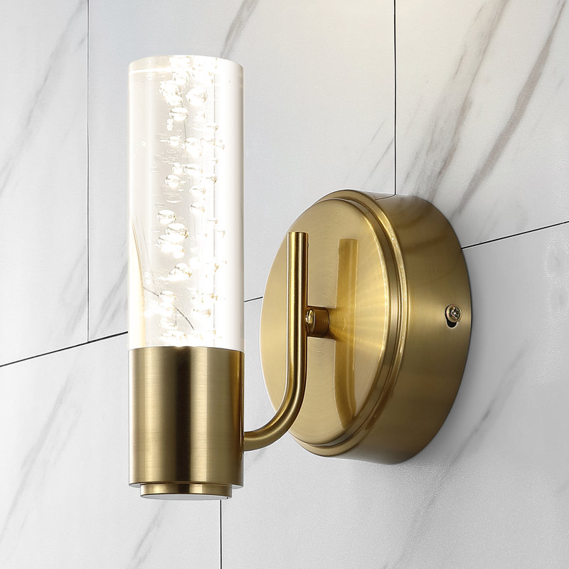 Éclairage de salle de bain à DEL Amima Minimalist, Laiton doré, 1