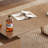 Rectangular solid wood coffee table