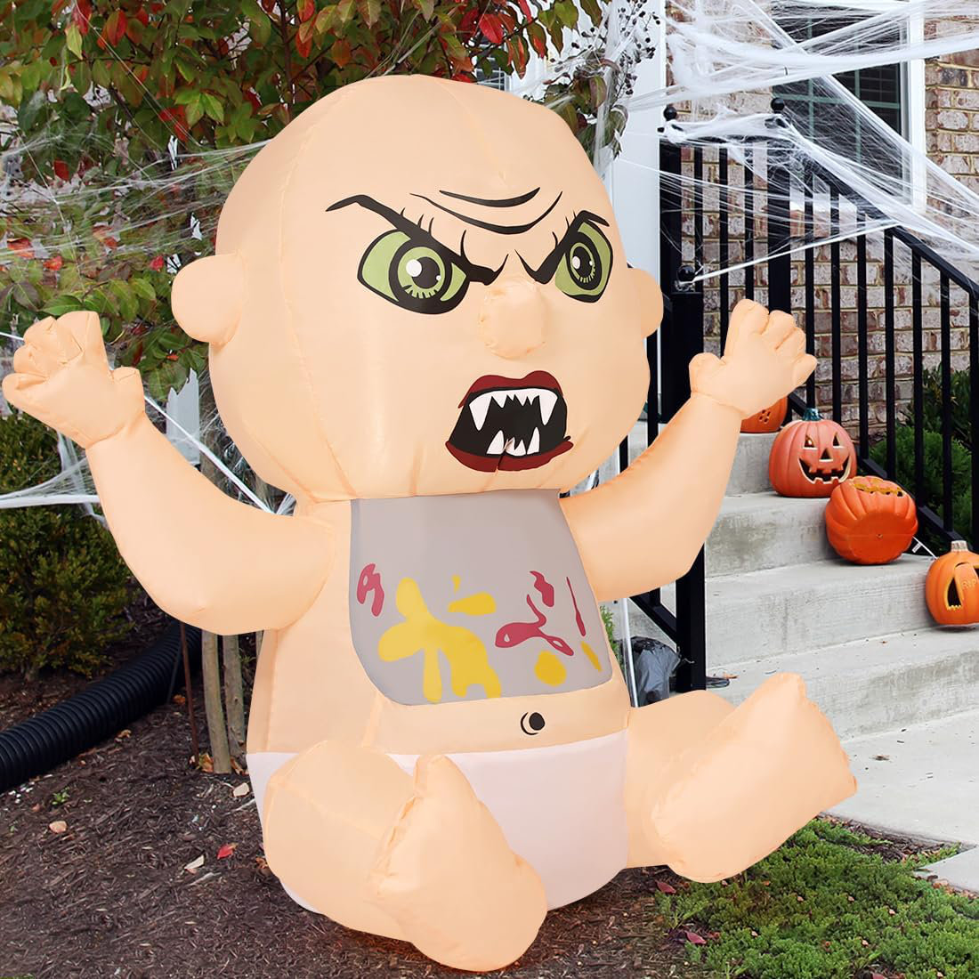 The Holiday Aisle® Faning Halloween Inflatable 2.6FT Scary Zombie Baby