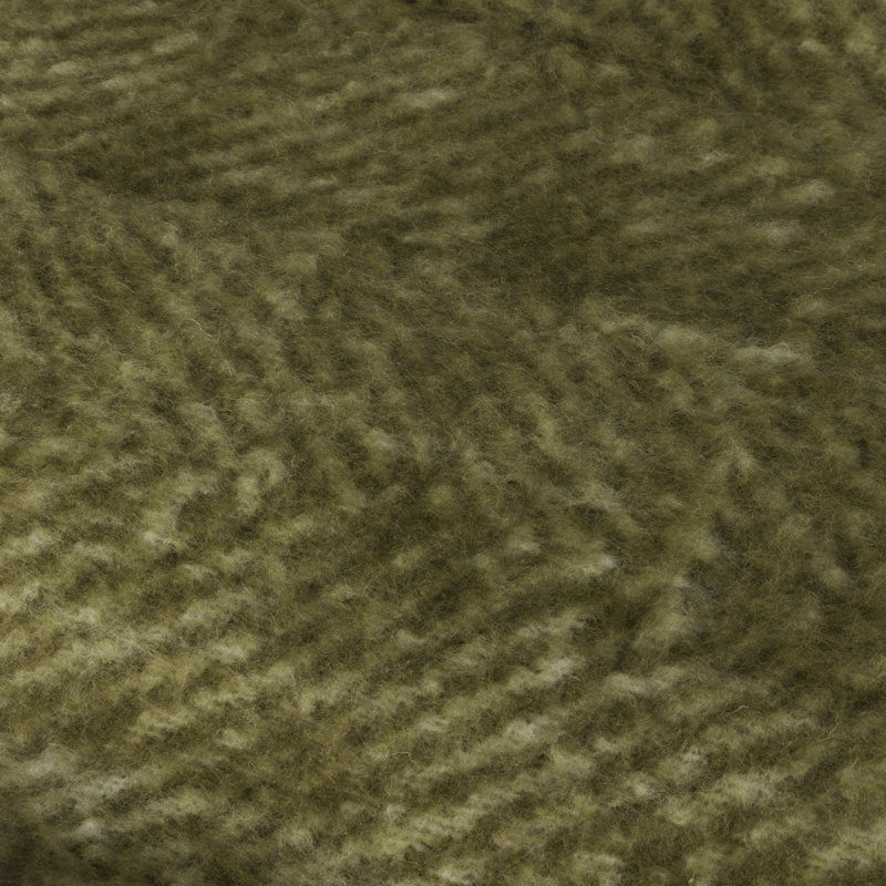 Rawton Ombre Hand Woven Throw Blanket, Natural/Moss