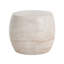 Outdoor/Indoor Lightweight Concrete Side Table/Oval Travertine Finish Accent Table